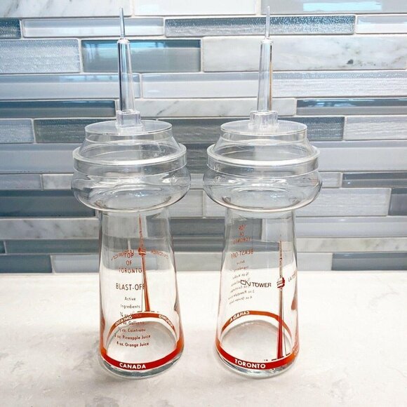 Vintage Top of Toronto Blast Off Souvenir Glasses - Picture 1 of 9